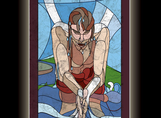 Stained Glass Window concept artwork for Church by Gregory Effinger